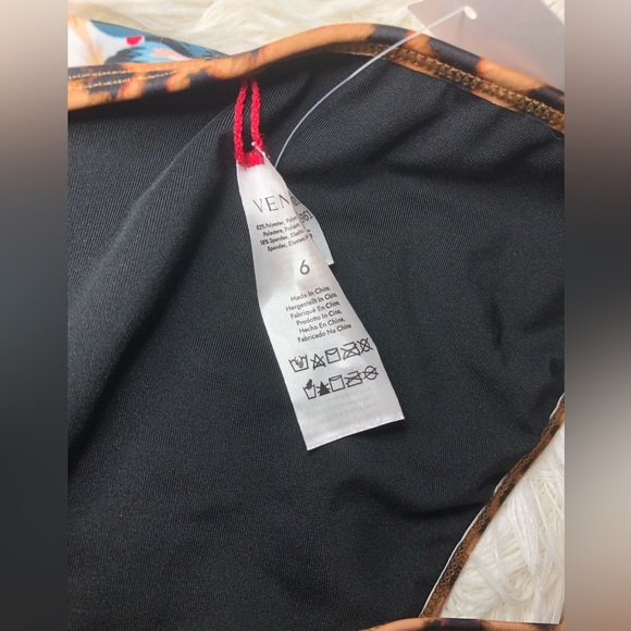 VENUS Black Red and Tan Leopard Bikini size 6 NWOT - Picture 7 of 9